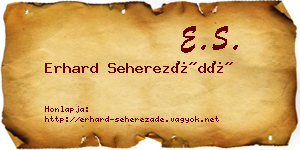 Erhard Seherezádé névjegykártya